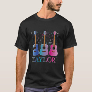 Girl Retro Taylor First Name Personalised Groovy T T-Shirt