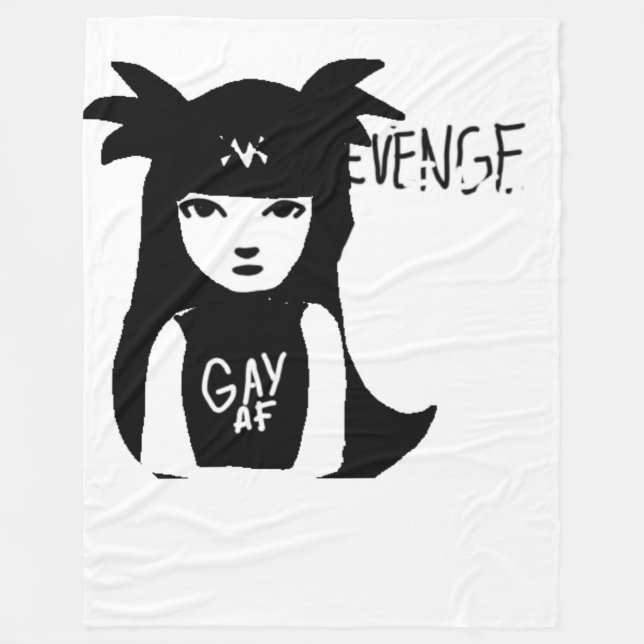 girl revenge  fleece blanket (Front)