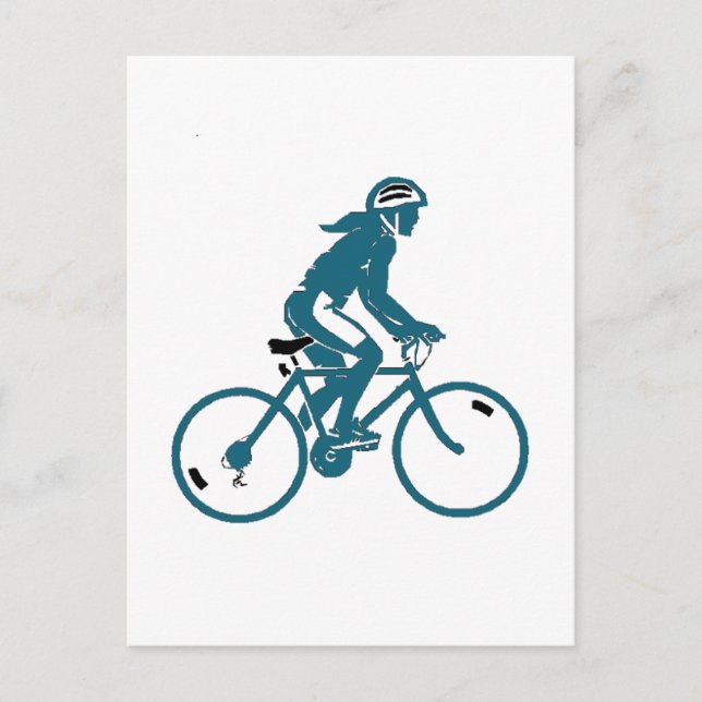 Girl Riding a Bike Postcard (Front)