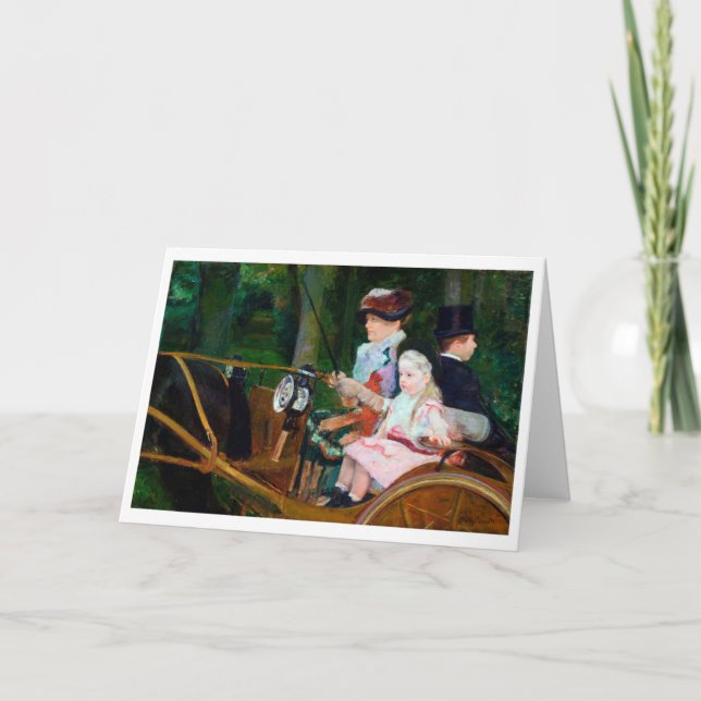 Girl Riding a Carriage, Mary Cassatt Card (Front)