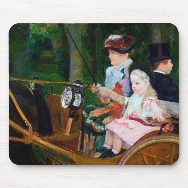 Girl Riding a Carriage, Mary Cassatt Mouse Mat (Front)