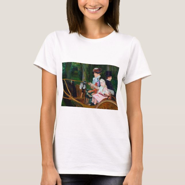Girl Riding a Carriage, Mary Cassatt T-Shirt (Front)