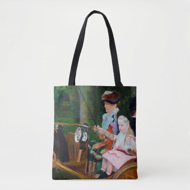 Girl Riding a Carriage, Mary Cassatt Tote Bag (Front)