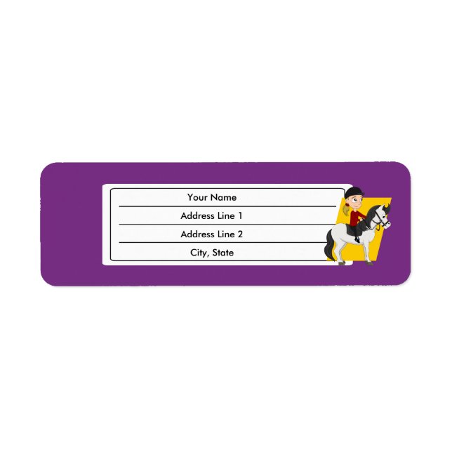 Girl riding a horse cartoon (Front)