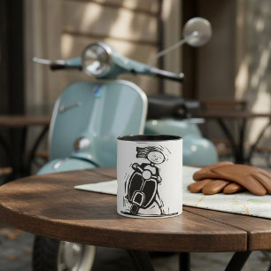 Girl Riding A Scooter Mug