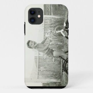 Girl Riding Bicycle iPhone 11 Case