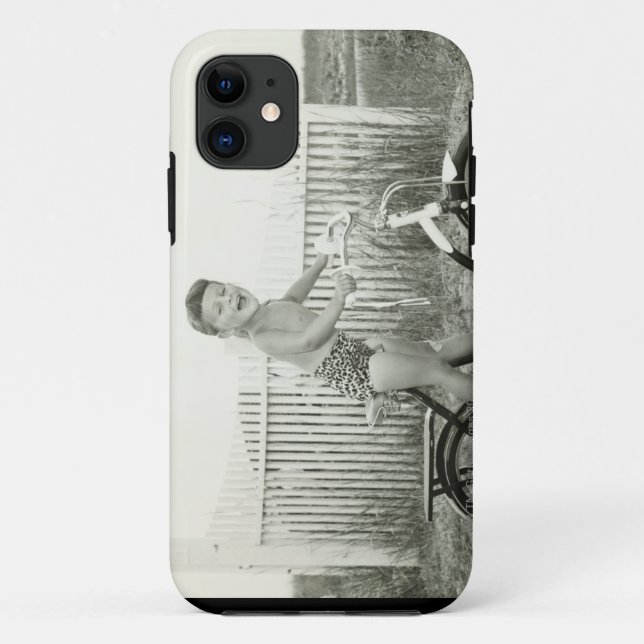 Girl Riding Bicycle Case-Mate iPhone Case (Back)