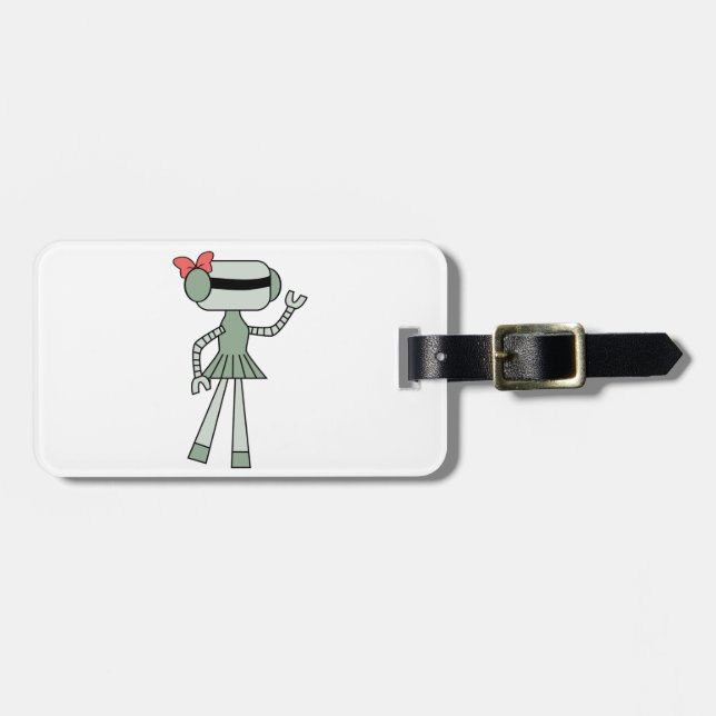 Girl Robot Luggage Tags (Front Horizontal)