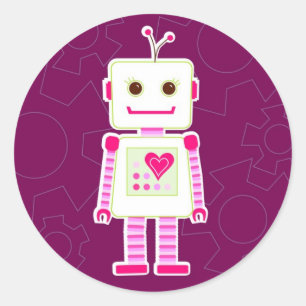 Girl Robot Stickers