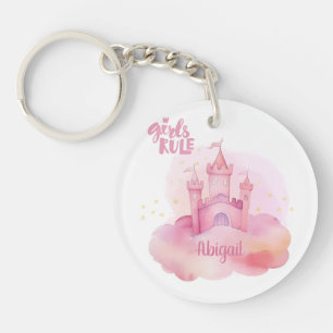 Girl Rule Palace on the Pink Cloud customizable Key Ring