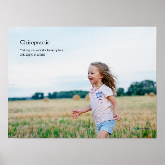Girl running chiropractic poster