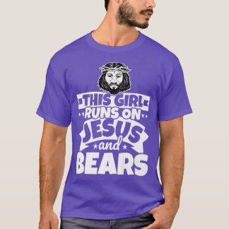 Girl runs on Jesus and Bears Premium  T-Shirt