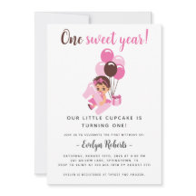 Girl’s 1st Birthday Pink Party Invitation