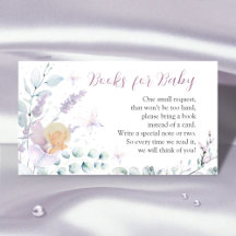 Girl’s Butterfly & Flower Baby Shower Book request