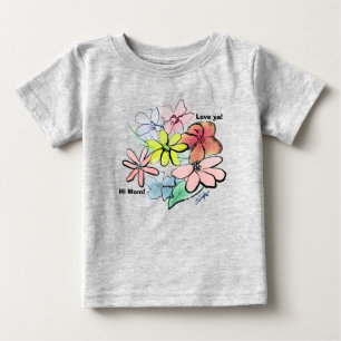 Girl’s Cute, Pretty Floral Bouquet Baby T-Shirt