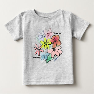 Girl’s Cute, Pretty Floral Bouquet Baby T-Shirt
