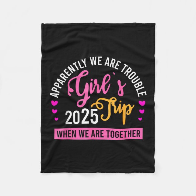 Girl’s Trip 2025 Summer Beach Weekend Vacation Wom Fleece Blanket (Front)