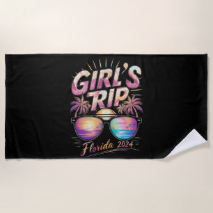 Girl’s Trip Florida 2024 Summer Beach Weekend Towel