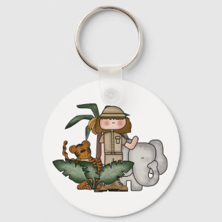 Girl Safari Keychain