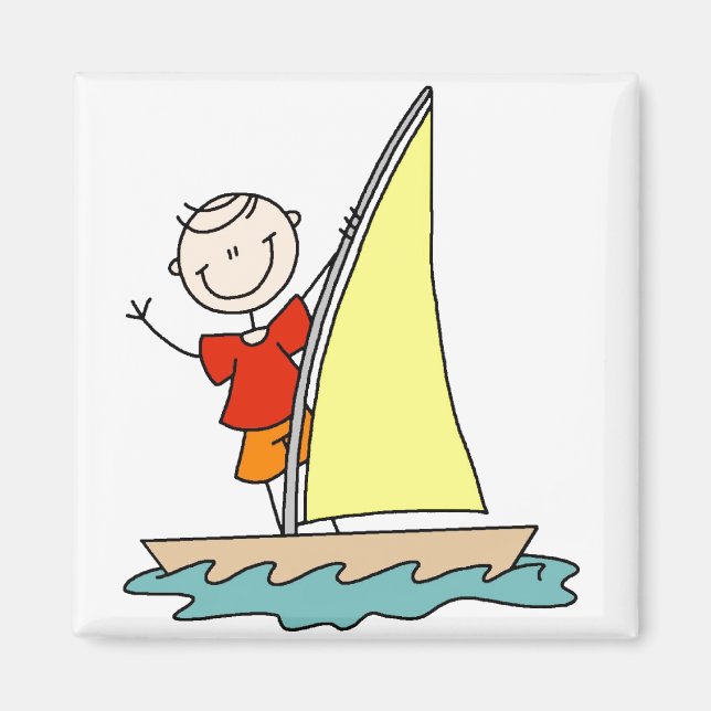 Girl Sailing Magnet (Front)