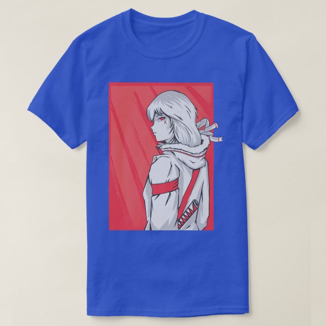 Girl Samurai Anime Japanese manga Kawaii otaku Pre T-Shirt (Design Front)