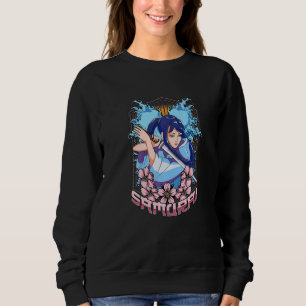 Girl Samurai Katana Japanese Warrior Fighter Kendo Sweatshirt