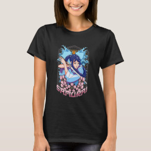 Girl Samurai Katana Japanese Warrior Fighter Kendo T-Shirt