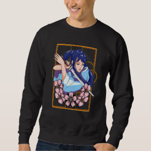 Girl Samurai Katana Warrior Japanese Fighter Kendo Sweatshirt