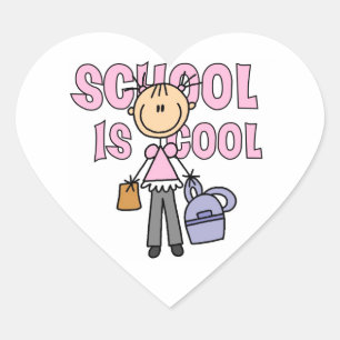 Girl School is Cool Heart Sticker