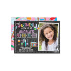 Girl Science Birthday Party Invitation Invite