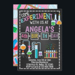 Girl Science Experiment Birthday Party Invitation<br><div class="desc">Add a unique touch to your little ones birthday with this invitation!</div>