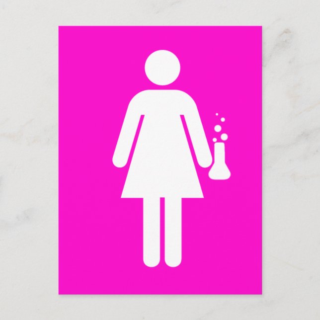 Girl Scientist Postcard (Front)