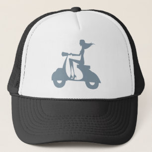 Girl Scooter periwinkle Trucker Hat