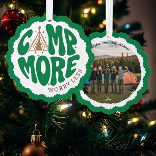 Girl Scout Camp More Worry Less  Tree Decoration Card