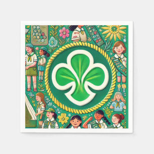 Girl Scout Honour Congratulations on Award Star Ca Napkin