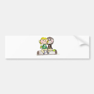 Girl Scout Junior Brownie Outdoors Bumper Sticker