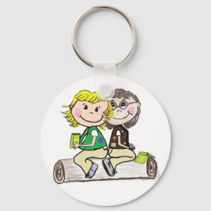 Girl Scout Junior Brownie Outdoors Key Ring