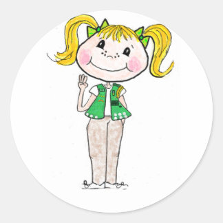 Girl Scout Junior Keeping the Promise Classic Round Sticker