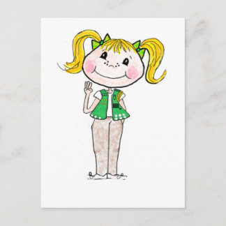 Girl Scout Junior Keeping the Promise Postcard