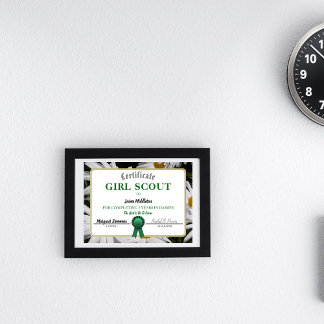 Girl Scouting Daisies Service Certificate Template