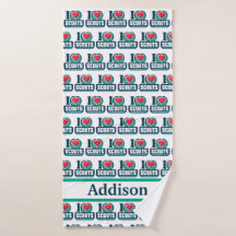 Girl Scouting I Heart Scouts Towel