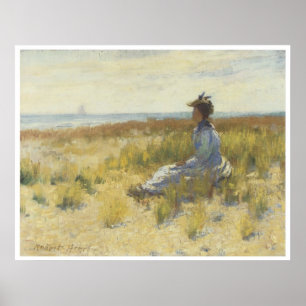 Girl Seated by the Sea, 1893 Robert Henri Poster