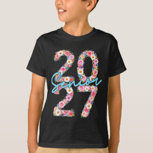 Girl senior 2027 class of 2027 floral flower T-Shirt