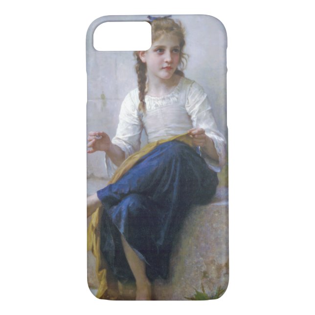 Girl Sewing, Bouguereau Case-Mate iPhone Case (Back)