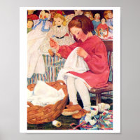 Girl Sewing, Jessie Willcox Smith