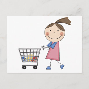 Girl Shopping T-shirts and Gifts Postcard