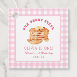 Girl Short Stack Pancake Breakfast Birthday Party Favour Tags