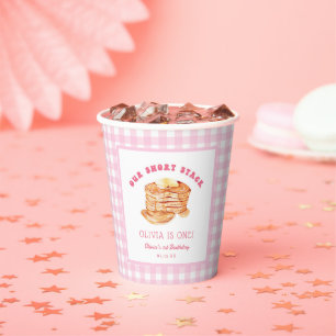 Girl Short Stack Pancake Breakfast Birthday Party Paper Cups