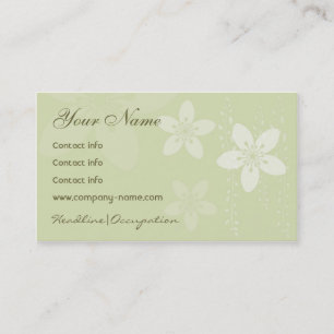 Girl Silhouette and Flowers Business Card