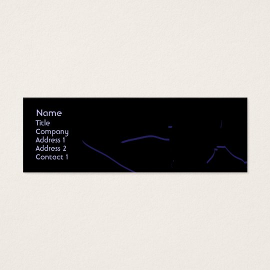 Girl silhouette in blue - Skinny Mini Business Card